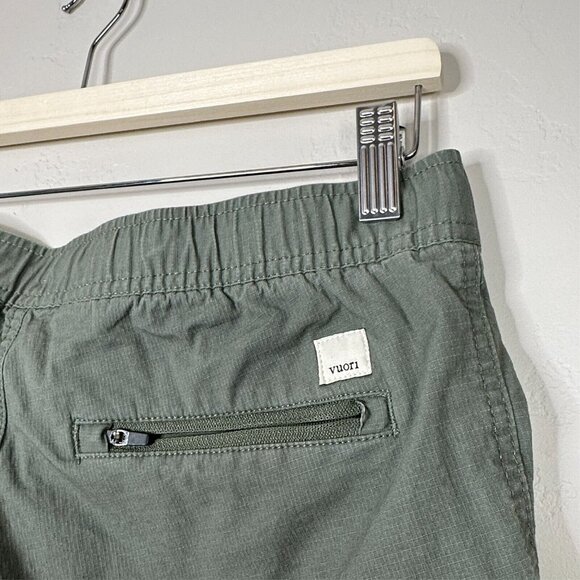 Vuori Pants Women M Ripstop Army Green DuraTerra Drawstring Pull Up Pockets - Picture 7 of 15